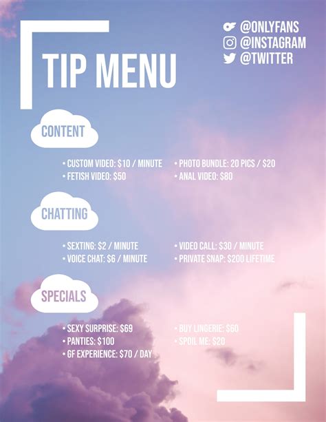 How To Price OnlyFans Content (& Make an Tip Menu)